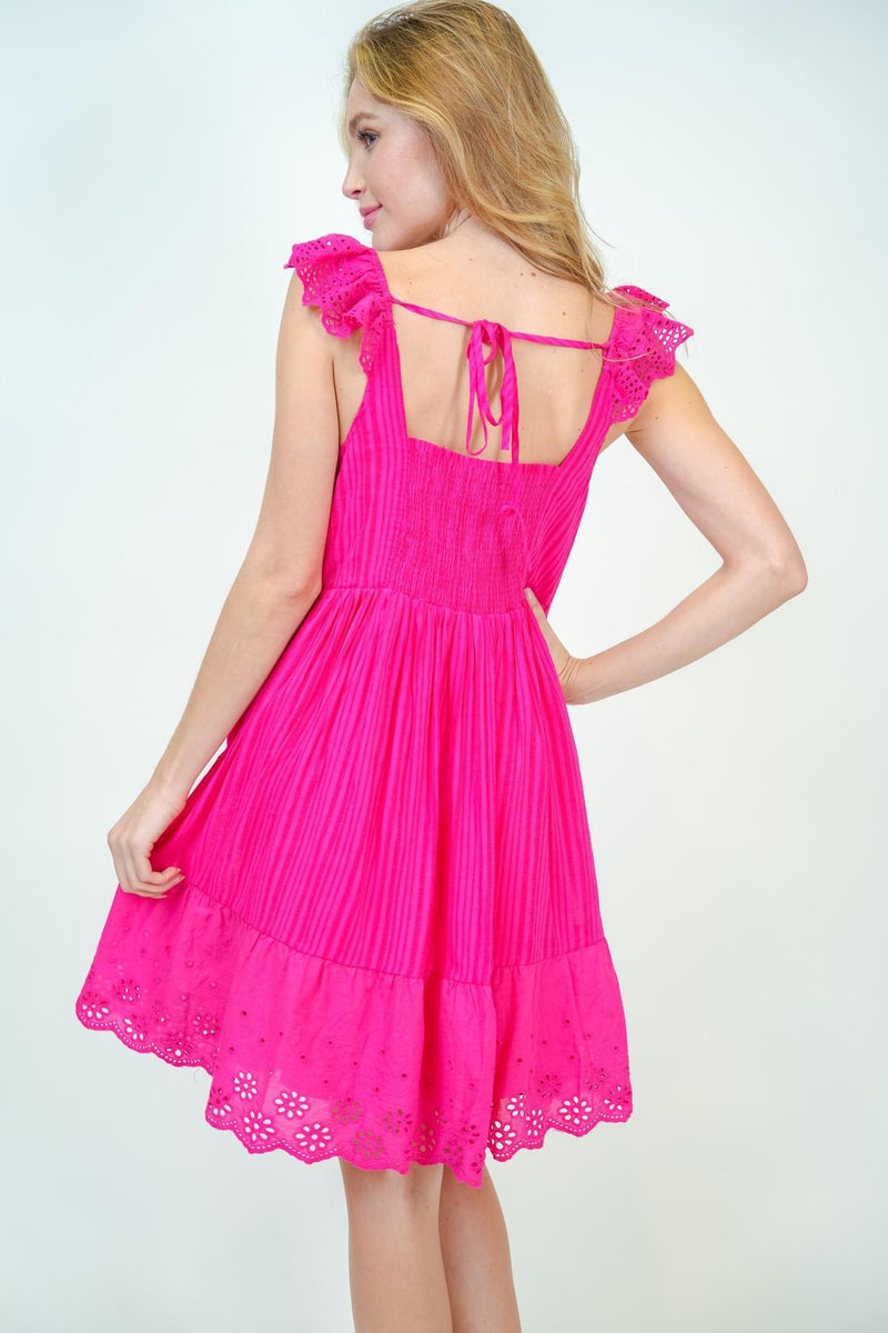 LACE RUFFLE HEM DRESS – Mahalo Stylz