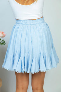 LACE TRIM SKORT W/ BUILT IN SHORTS