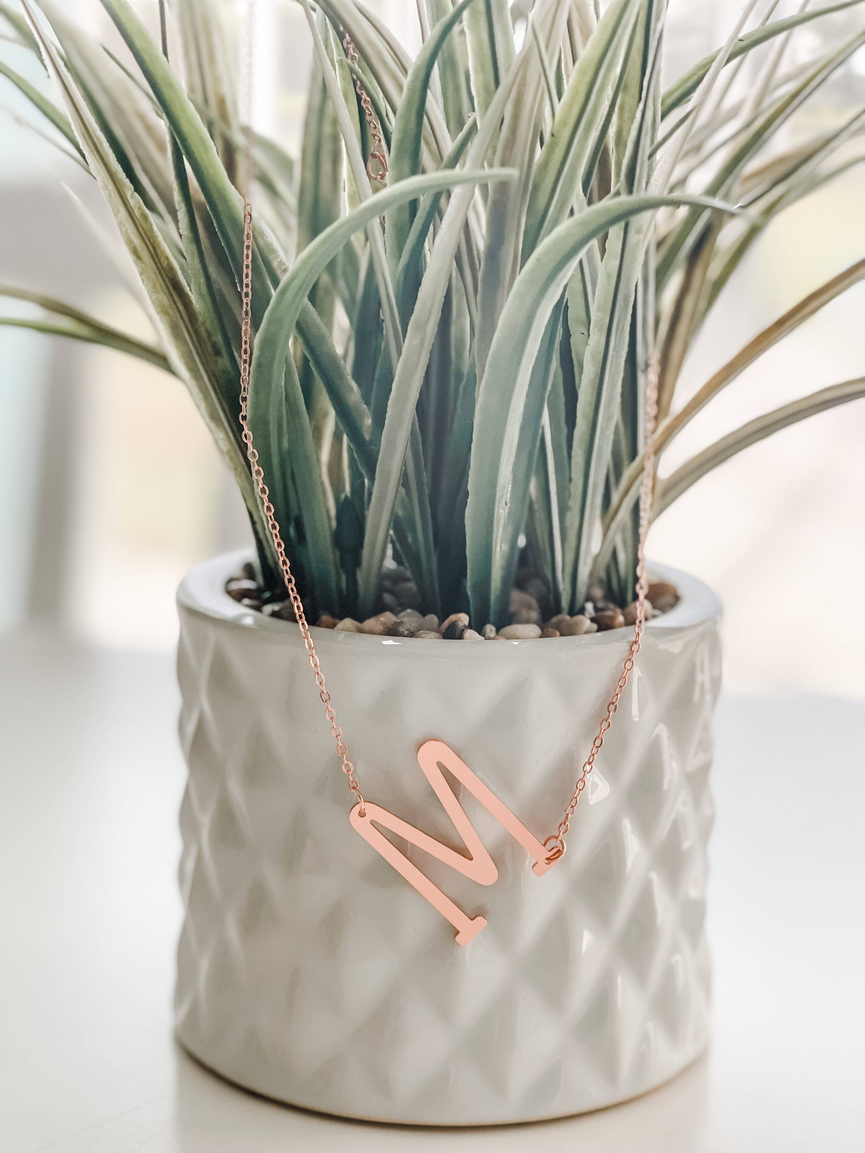 Letter Necklace "Rose Gold"