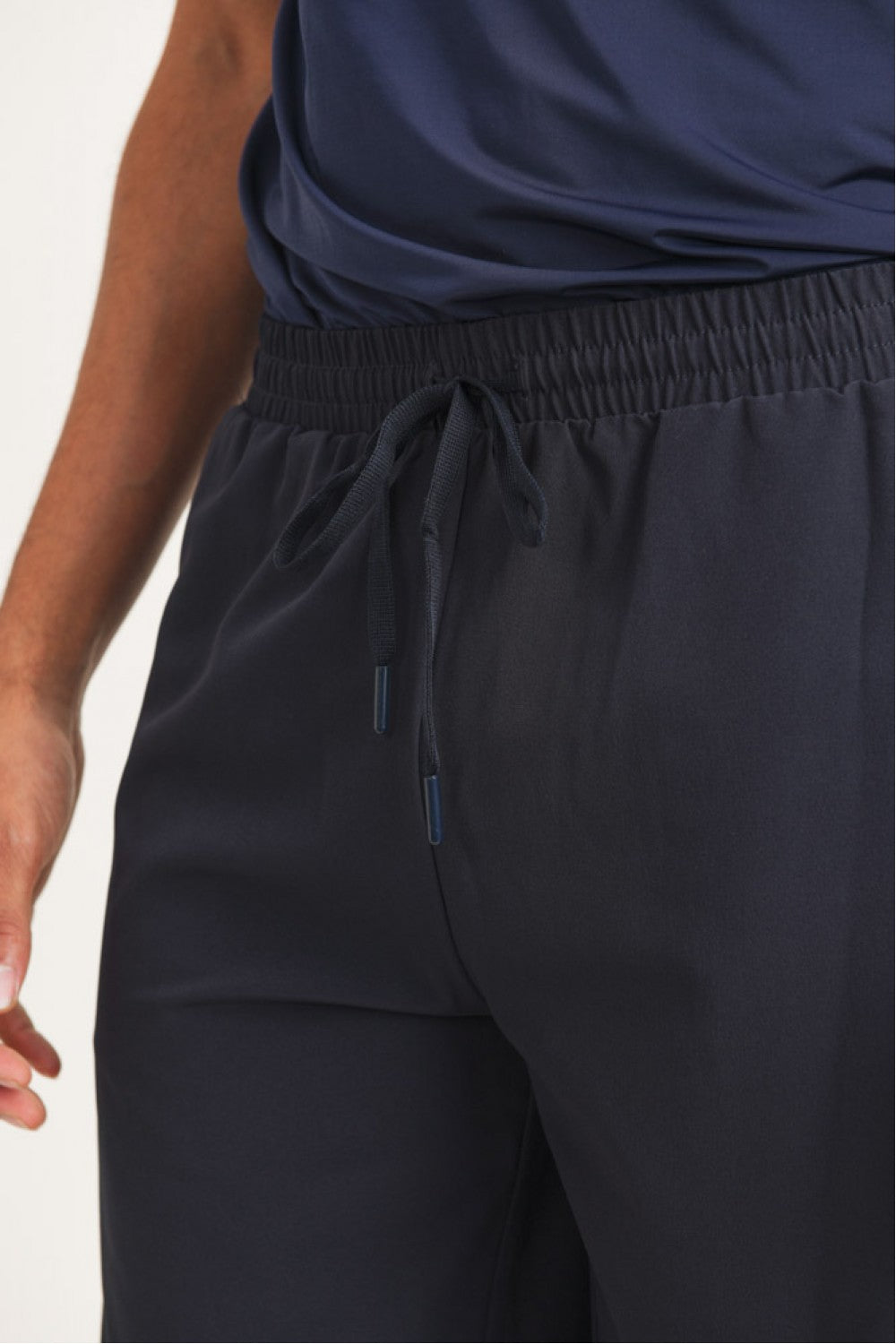 Active Drawstring Shorts with Zippered Pouch