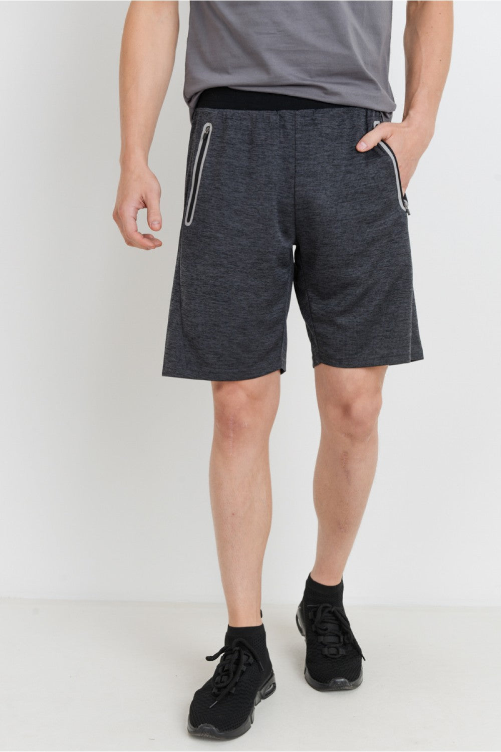 Athleisure Shorts with Zippered Pockets